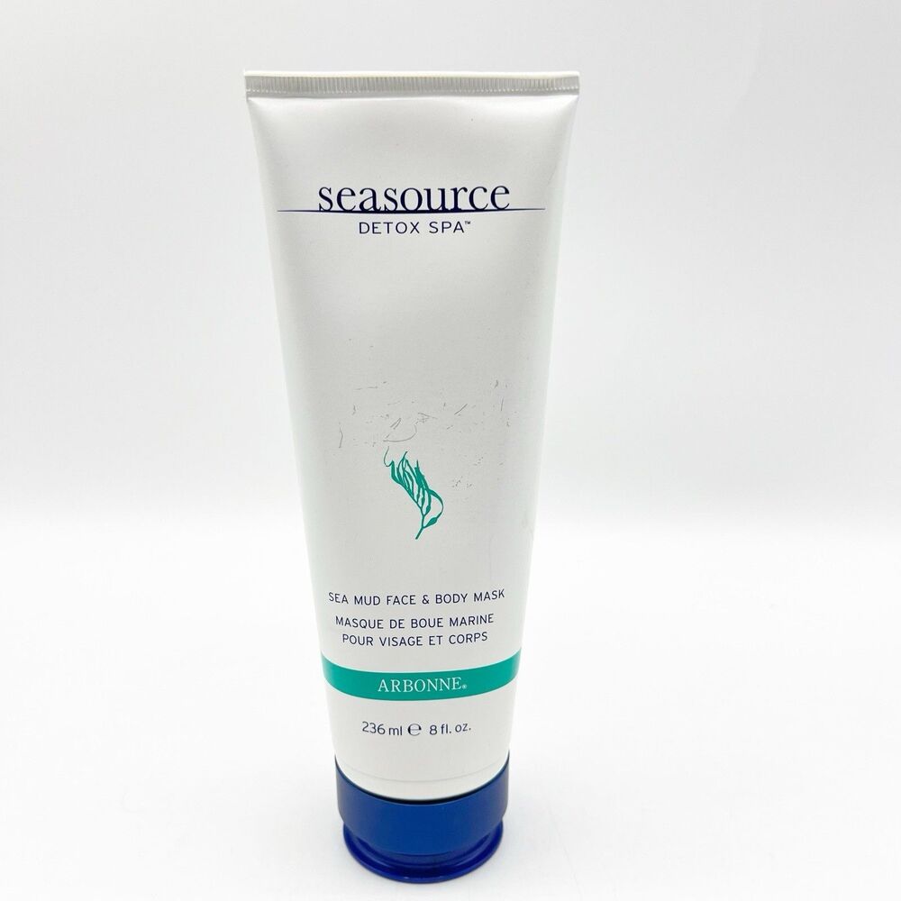 Arbonne Seasource Detox Spa Sea Mud Face & Body Mask 8 fl oz NEW SEALED